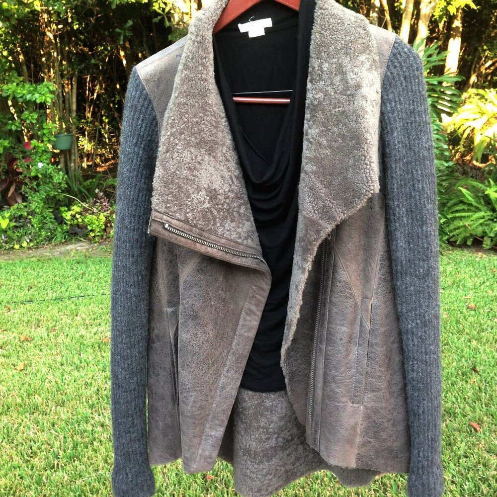 HELMUT LANG VINTAGE SHEARLING COAT JACKET SIZE S
